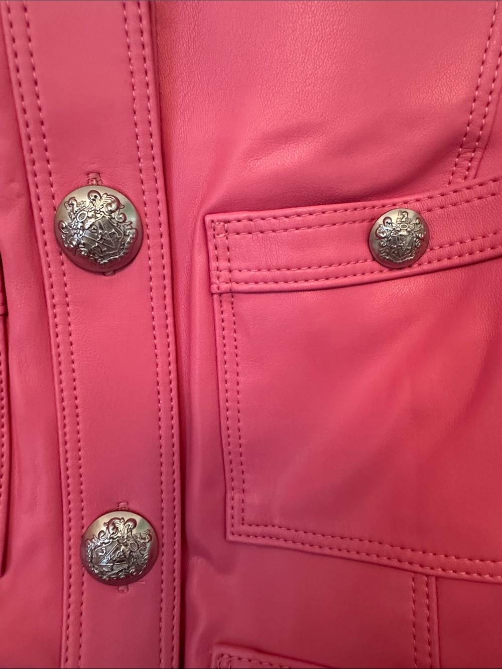 LIKE NEW Veronica Beard Leather Pink Structured Jacket - Picture 3 of 6